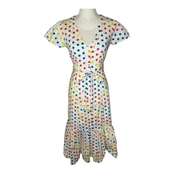Color Me‎ Courtney Size 2 V-Neck Dipping Dot Minnie Dress - Picture 1 of 3